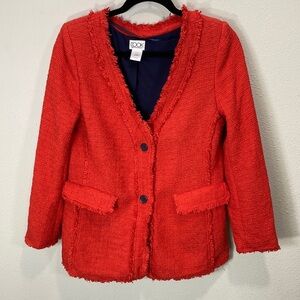 The Look tweed blazer red‎
